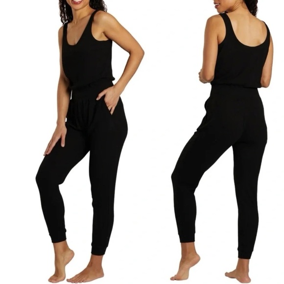 NWOT Spiritual Gangster Ballet Rib Jumpsuit - Black - Size Medium - Picture 1 of 10